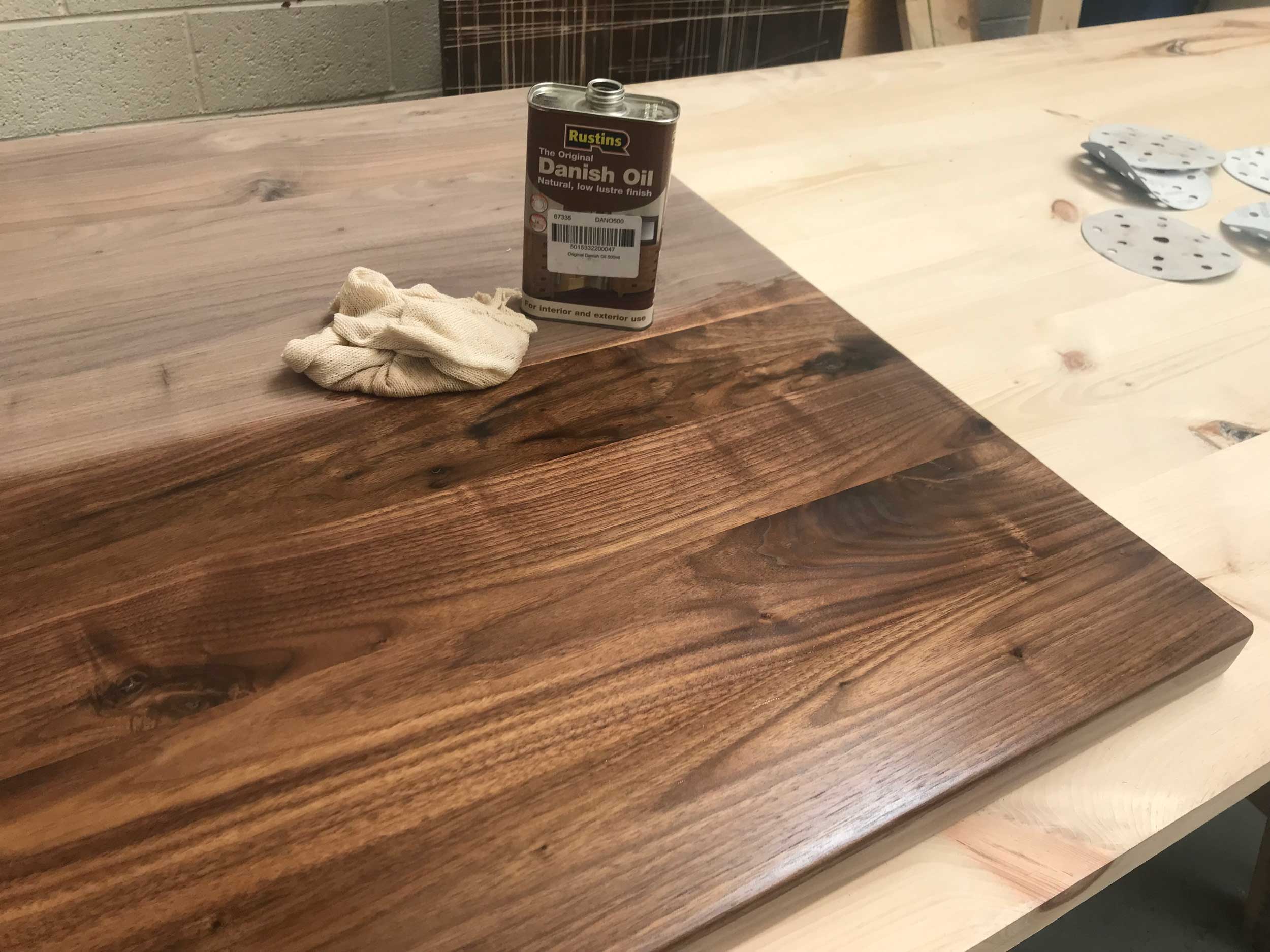 American Walnut Table Top Finished in Danish Oil American Walnut Table Top Finished in Danish Oil
