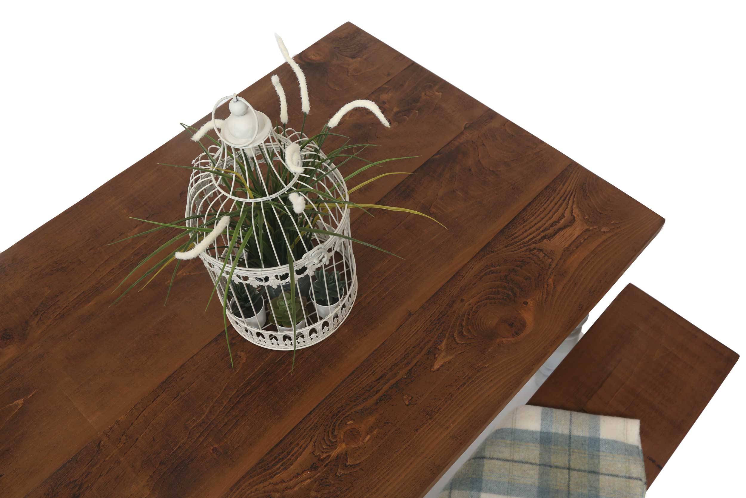 Grain and Frame Farmhouse Spindle Painted Dining Table Grain and Frame Farmhouse Spindle Painted Dining Table