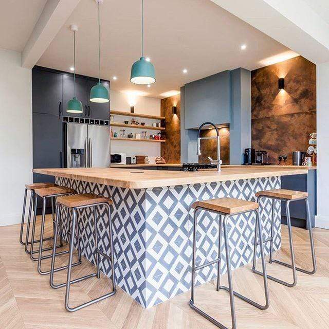 Bert and May Tiled Kitchen Island Bert and May Tiled Kitchen Island