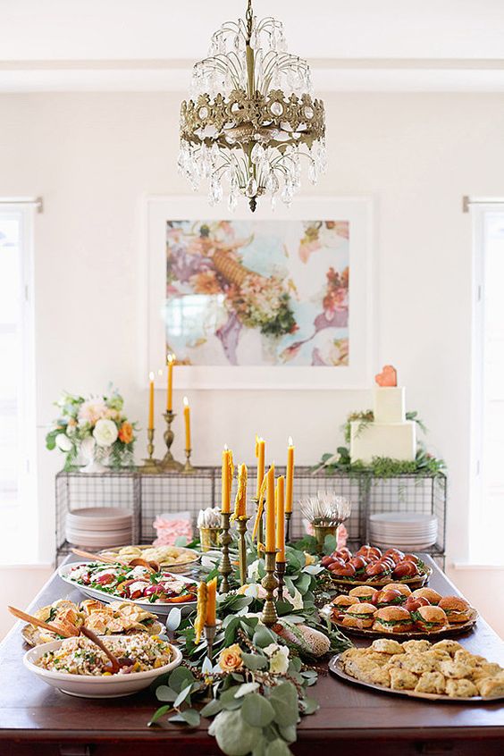 Buffet Style Dining Table Layout Buffet Style Dining Table Layout