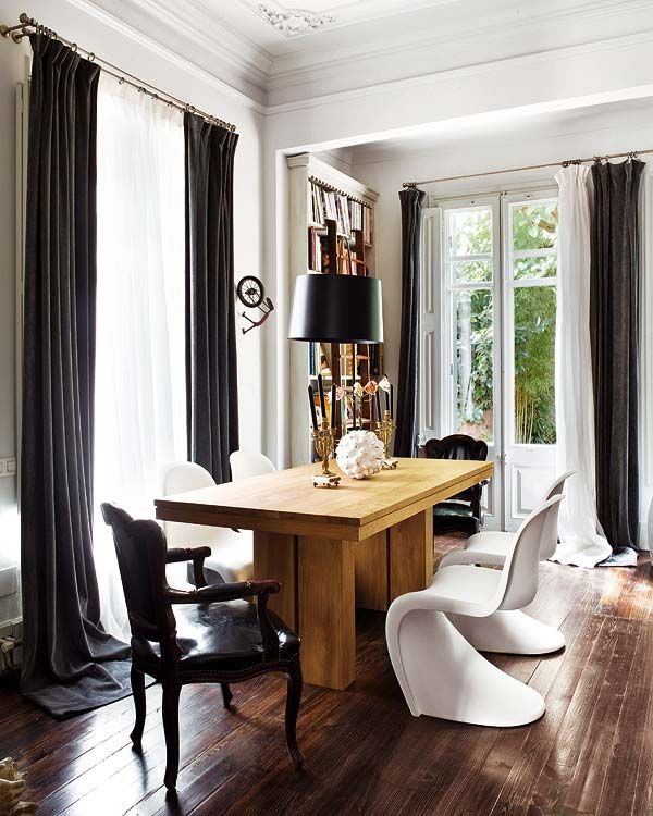 Contemporary and Traditional Mismatched Chair around Solid Oak Table Grain and Frame 1 Contemporary and Traditional Mismatched Chair around Solid Oak Table - Grain and Frame