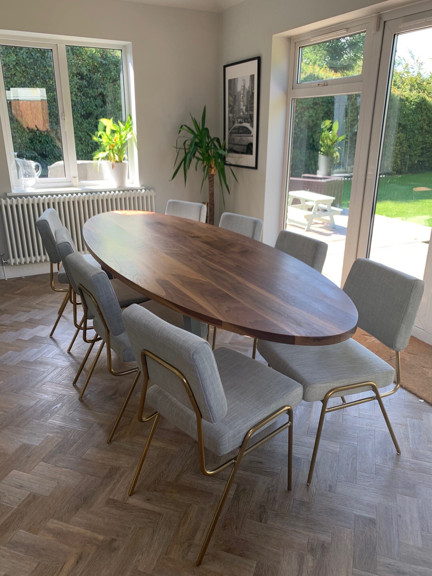 Grain_and_Frame_Oval_American_Walnut_Dining_Table_Splayed_Frame_4 Grain and Frame Oval American Walnut Dining Table Splayed Frame