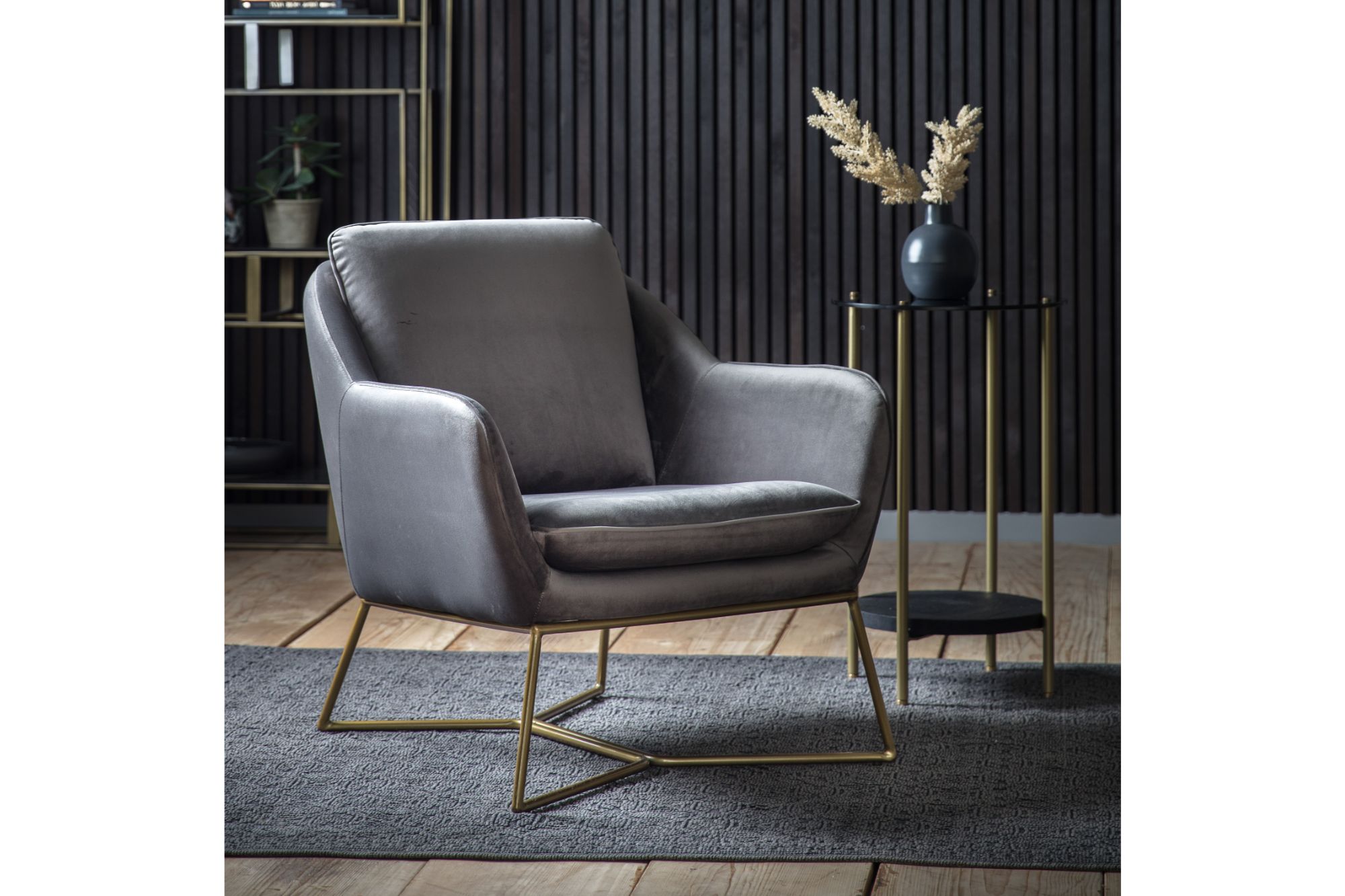 Grain_and_Frame_Logan_Grey_Velvet_Armchair_2 Grain and Frame Logan Grey Velvet Armchair 2