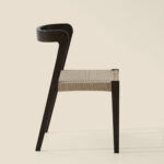 Grain and Frame Dark Scandinavian Solid Oak Dining Chair 4
