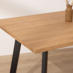 Grain and Frame Natural Solid Oak Industrial Dining Table 3