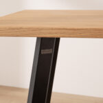 Grain and Frame Natural Solid Oak Industrial Dining Table 4