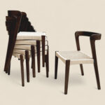 Grain and Frame Dark Scandinavian Solid Oak Dining Chair 9 Stacked