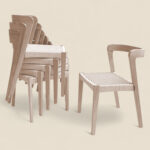 Grain and Frame Light Scandinavian Solid Oak Dining Chair 9 Stacked