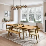 Grain and Frame Christmas Scandinavian Natural Oak Extendable Dining Table and Chairs 4 3 copy