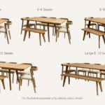Grain and Frame Dining Table Size Illustrations Extendable 1