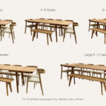 Grain and Frame Dining Table Size Illustrations Extendable 2