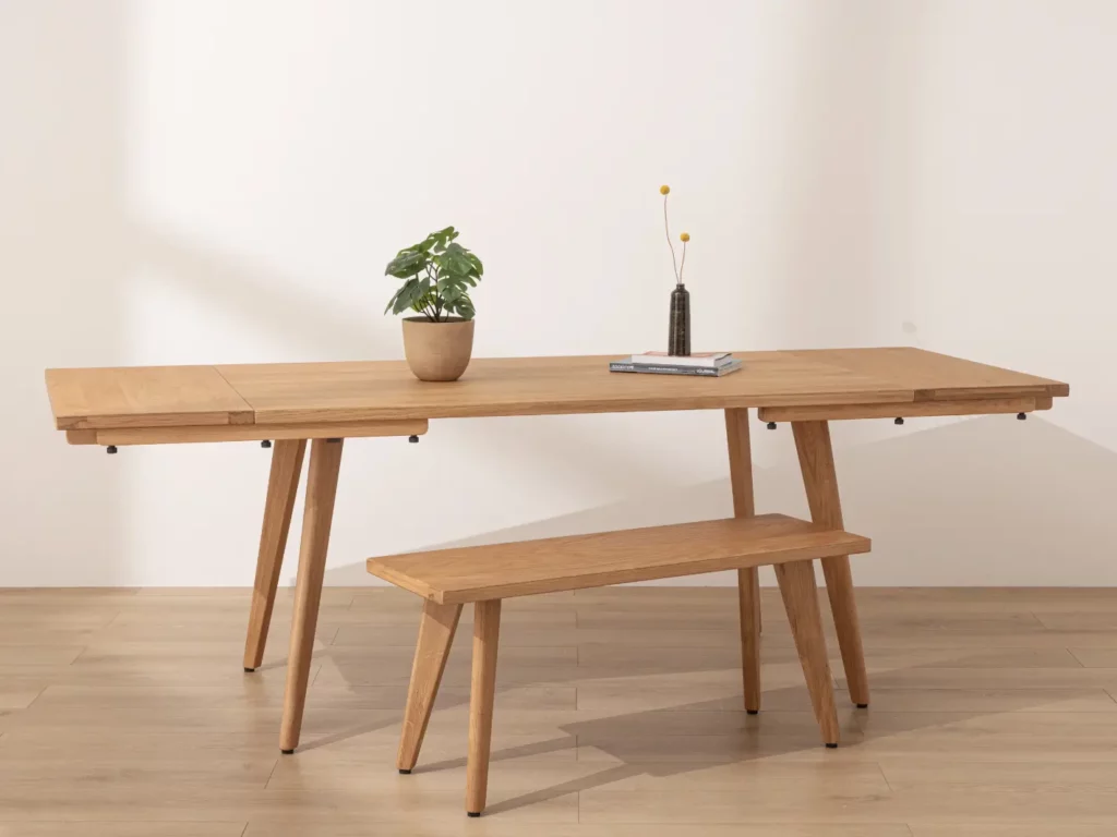 Grain and Frame Natural Solid Oak Scandinavian Dining Table 3
